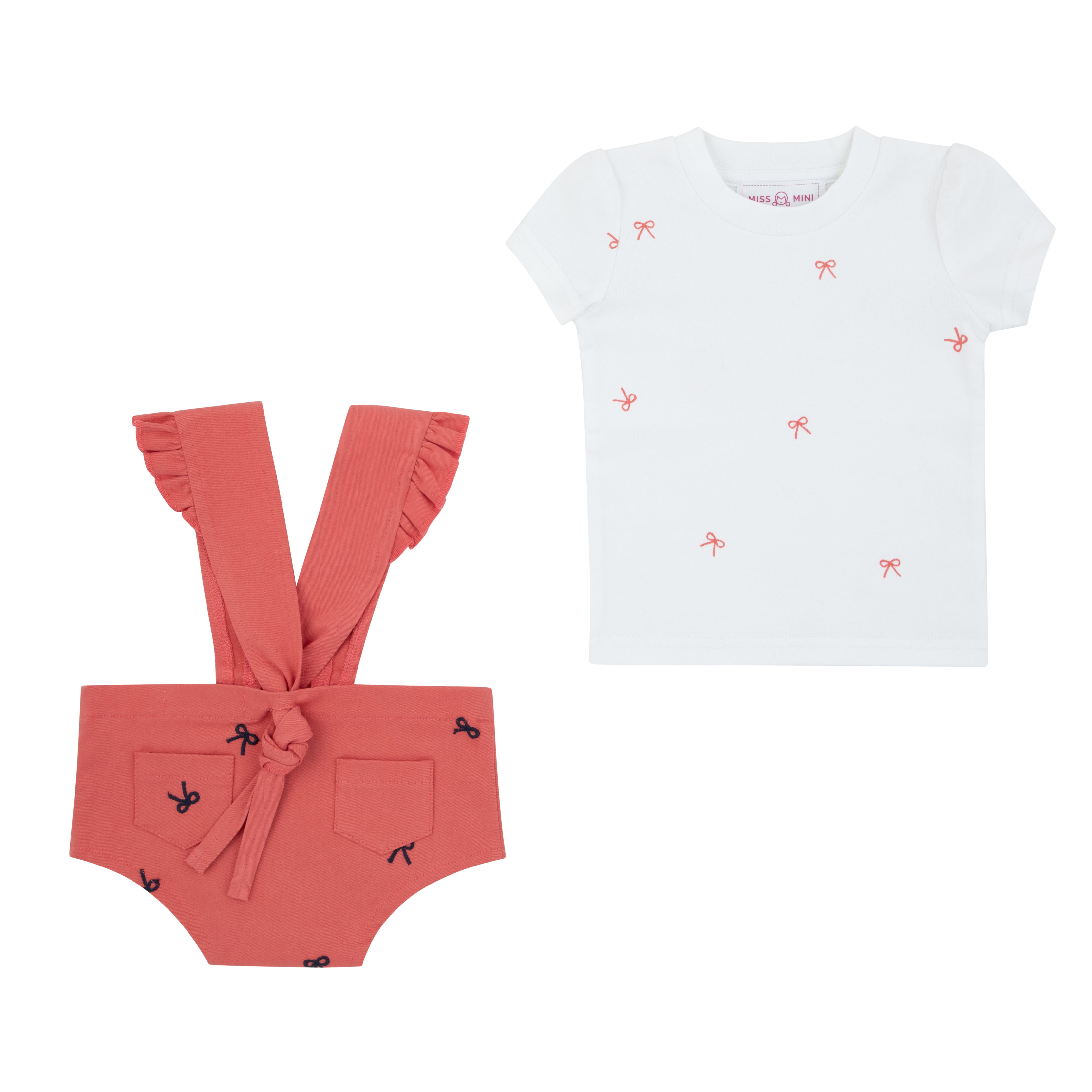 Miss Mini Bikes &amp; Bows Romper Girl Set