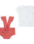 Miss Mini Bikes & Bows Romper Girl Set