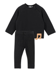 Yell-Oh Black Printed 2pc Set