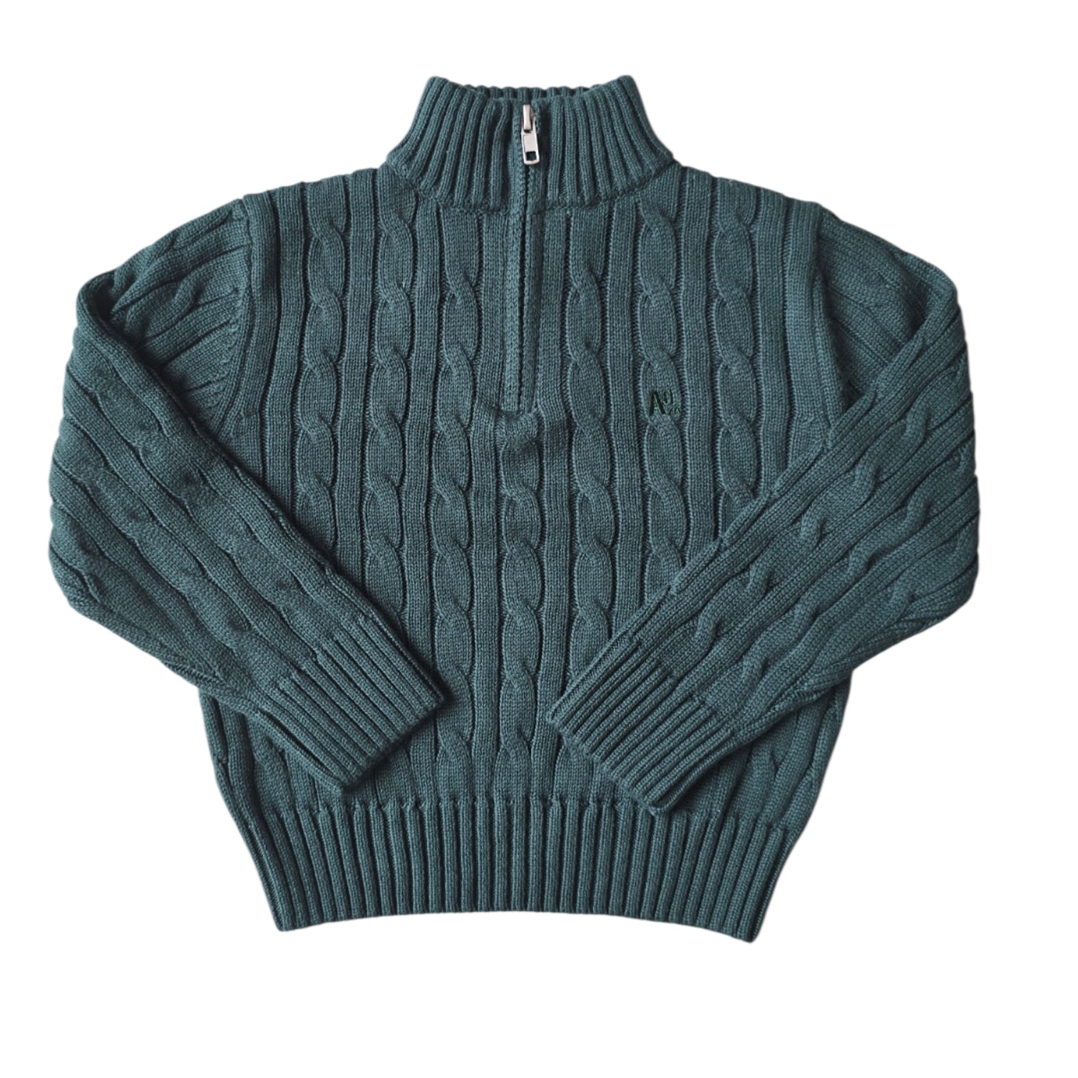 Ao76 Dark Green Rene Mock Neck