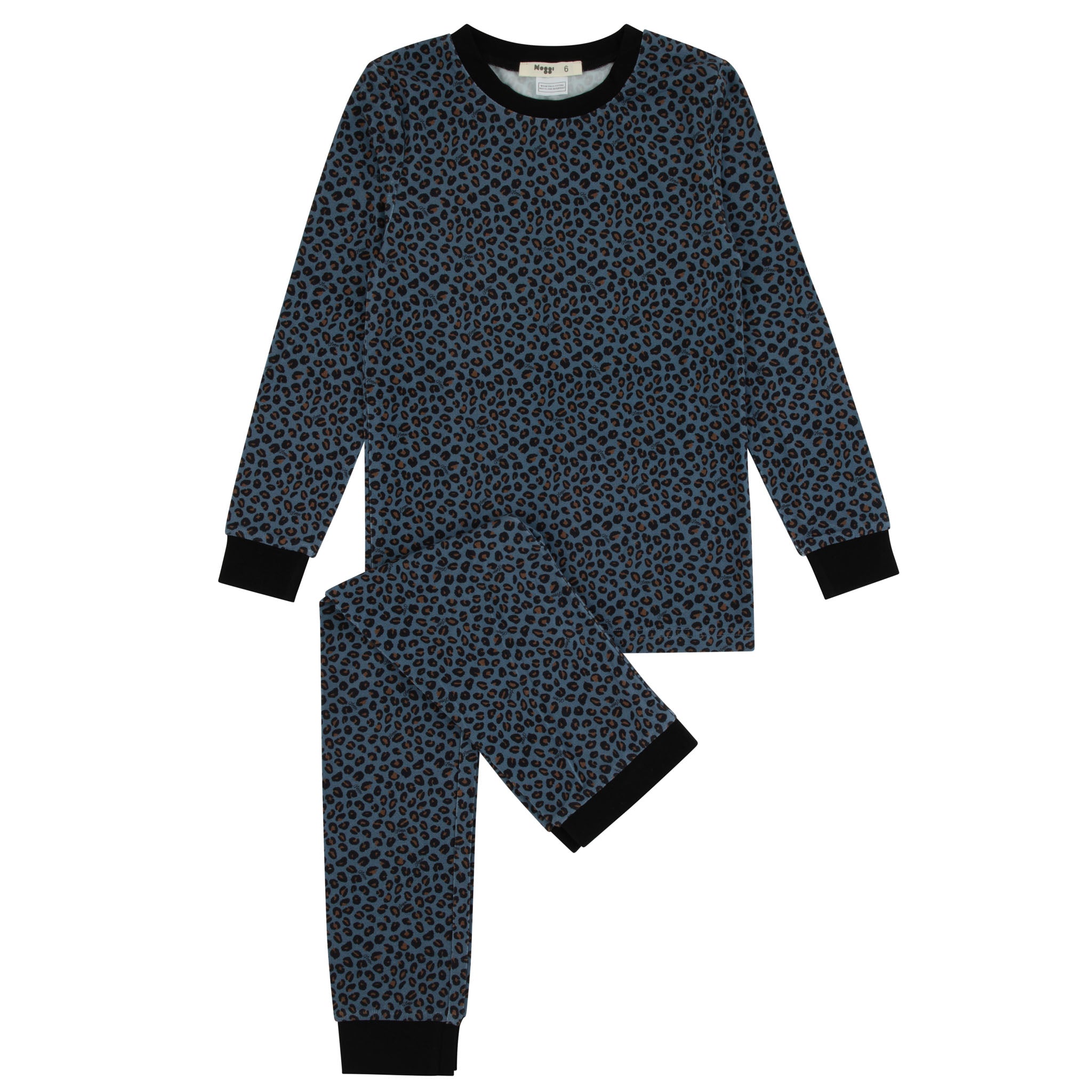 Noggi Blue Print Leopard Pajamas