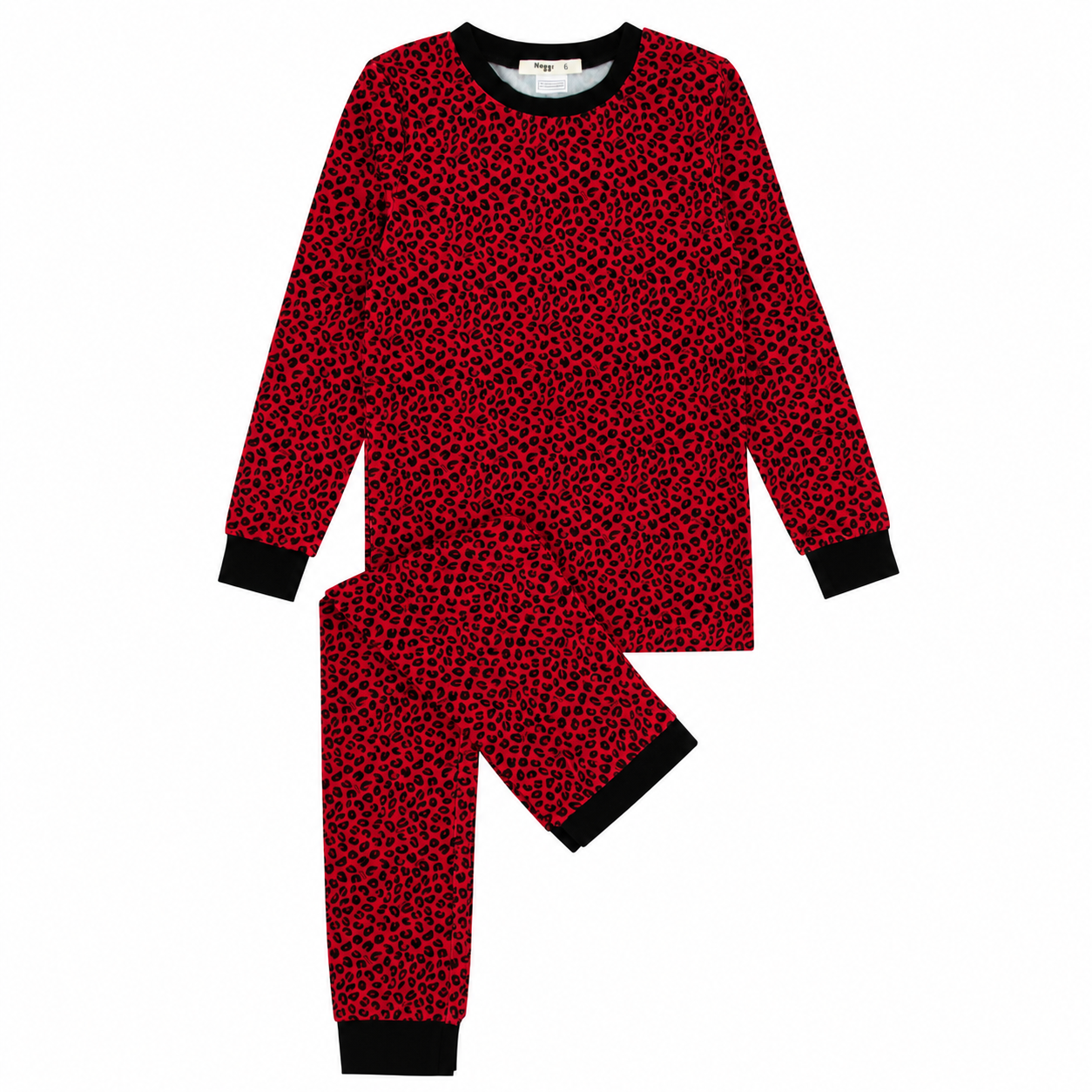 Noggi Red Print Leopard Pajama