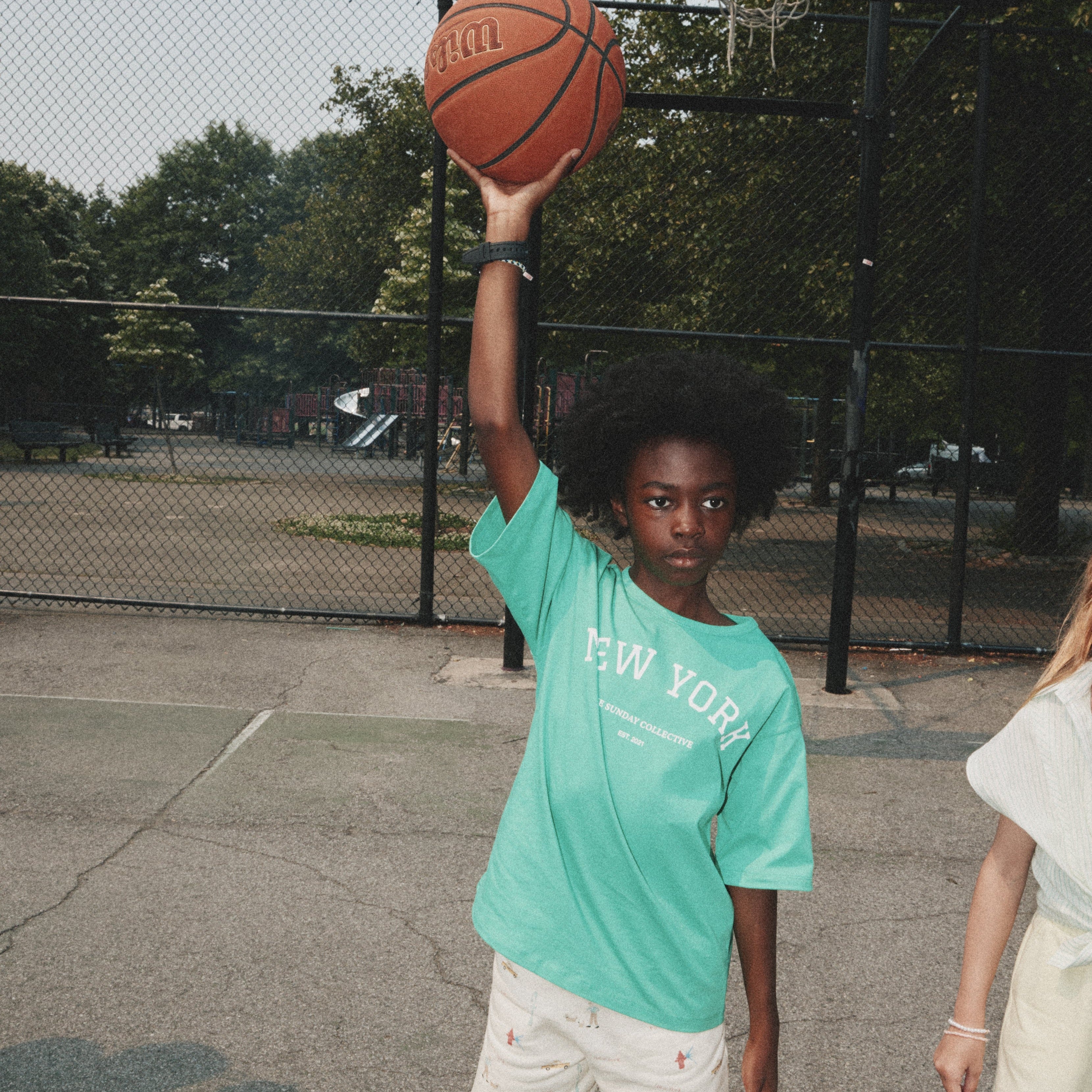The Sunday Collective Green Oversized Tee