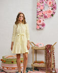 Porter Yellow Button Down Cotton Dress