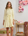 Porter Yellow Button Down Cotton Dress