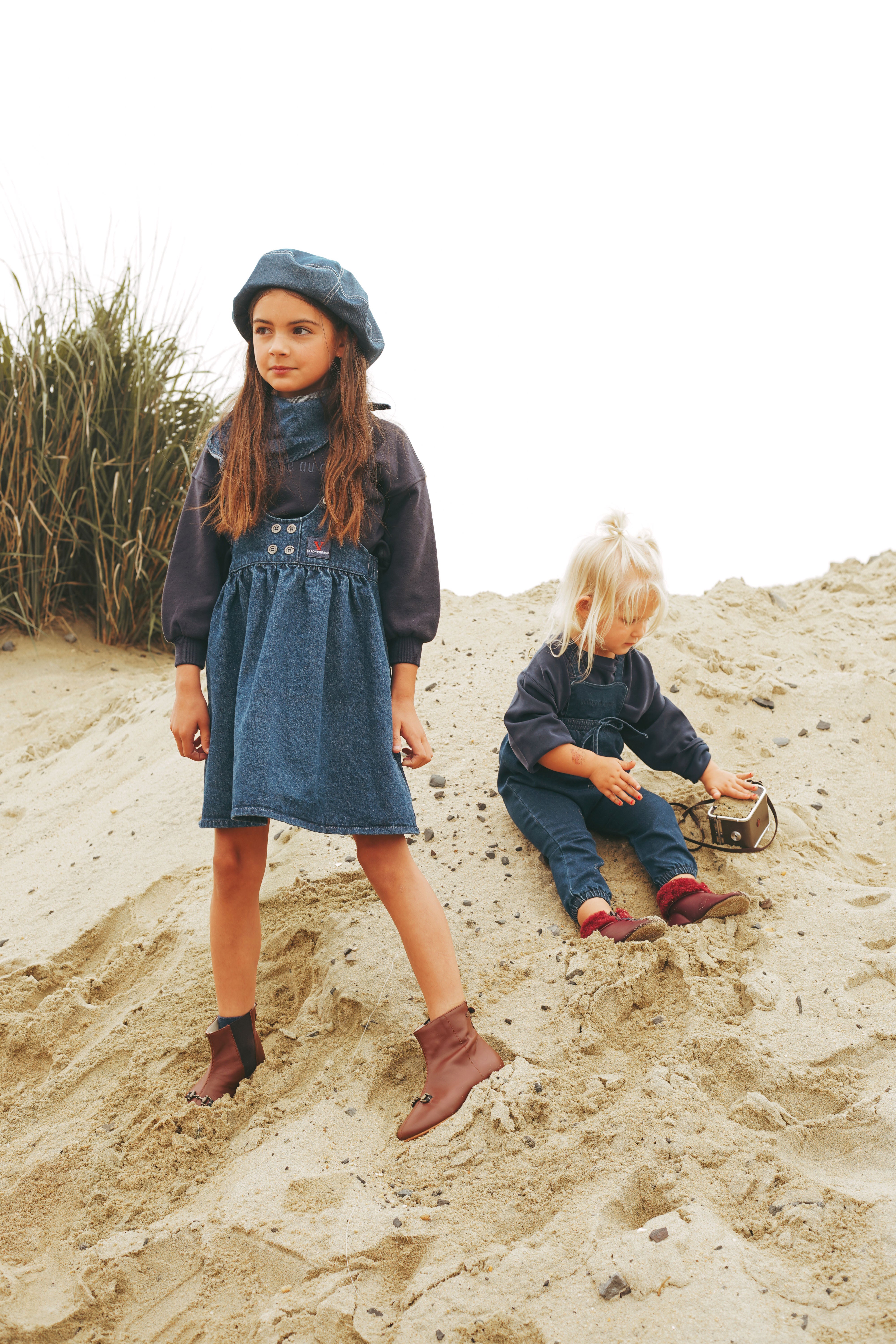 Calla Lili Denim Blue Suspender Dress