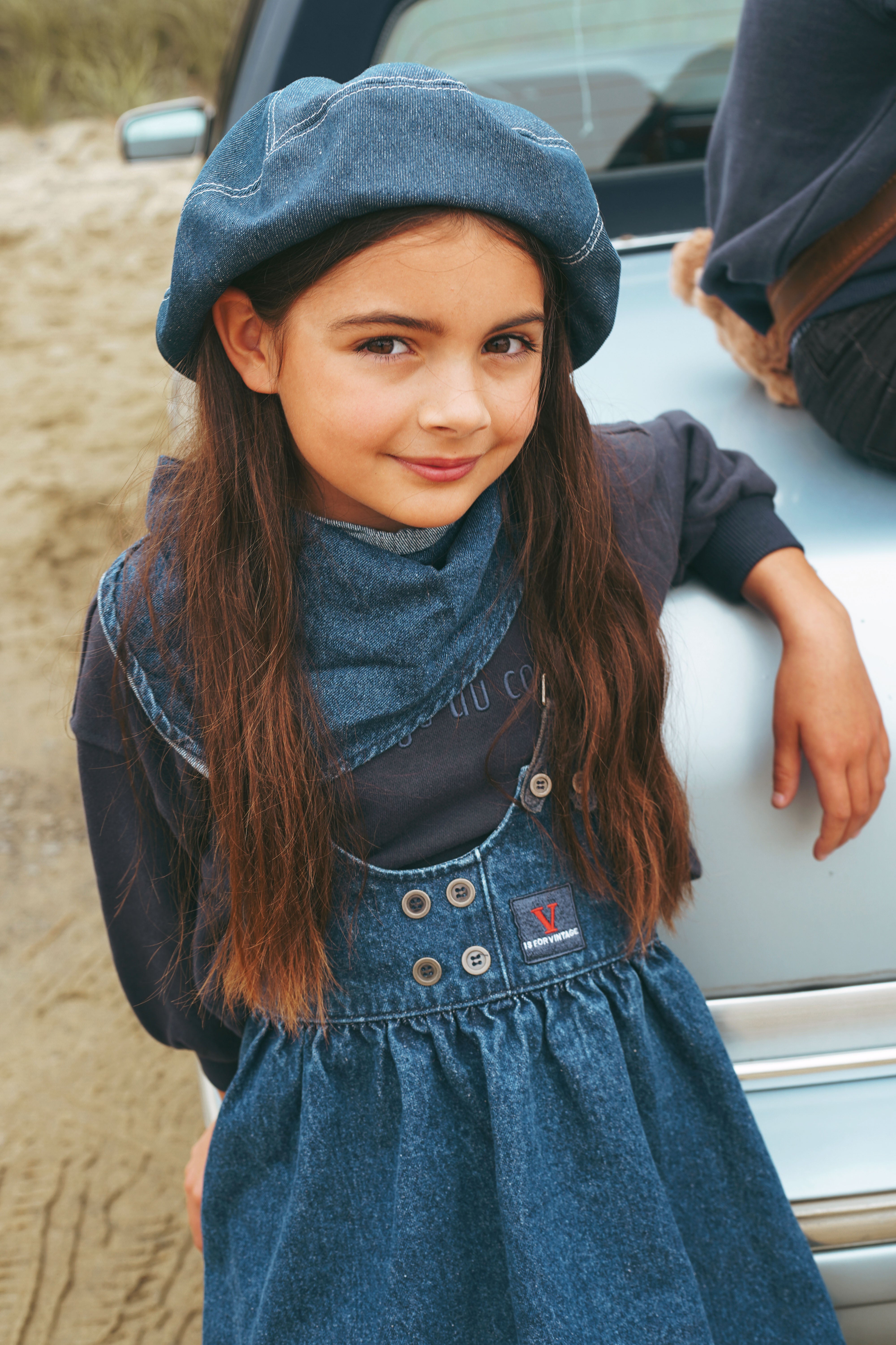 Calla Lili Denim Blue Suspender Dress
