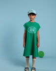 Loud Green Chest Logo Print Dress
