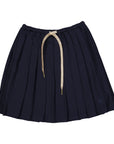 L By Ladida Navy Pleated Skirt With Gold String