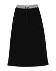 Elements Black Maxi Skirt With Silver Waistband