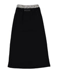 Elements Black Maxi Skirt With Silver Waistband