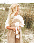 Calla Lili Camel Smocking Dress With Shirt