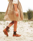 Calla Lili Camel Smocking Dress With Shirt