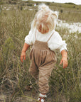 Calla Lili Camel Smocking Romper With Shirt
