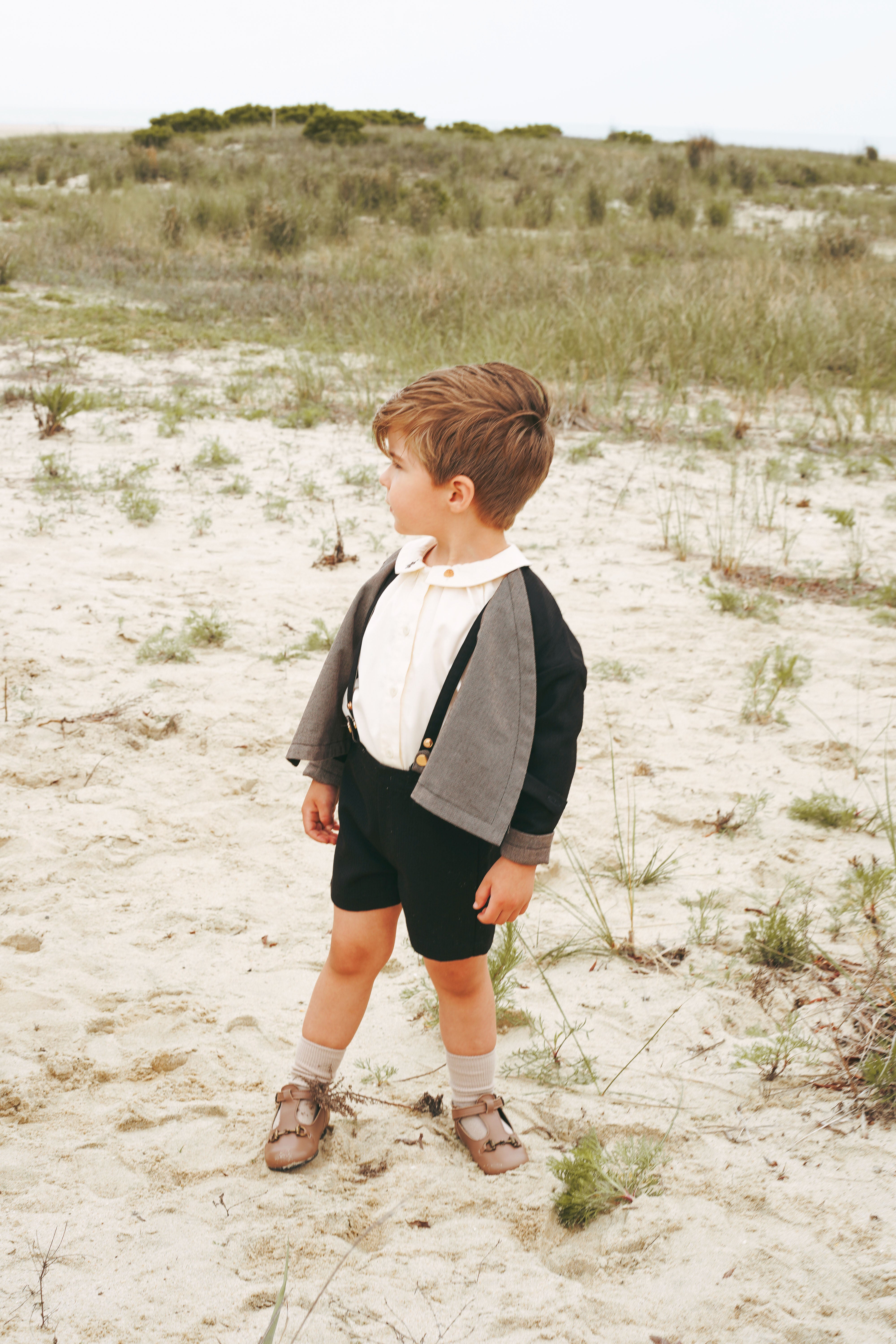Calla Lili Black Blazer With Suspender Shorts