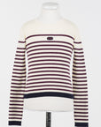 Twinset Cream/Burgundy Crewneck Sweater