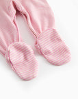 MarMar Copenhagen Pink Stripe Footie + Hat