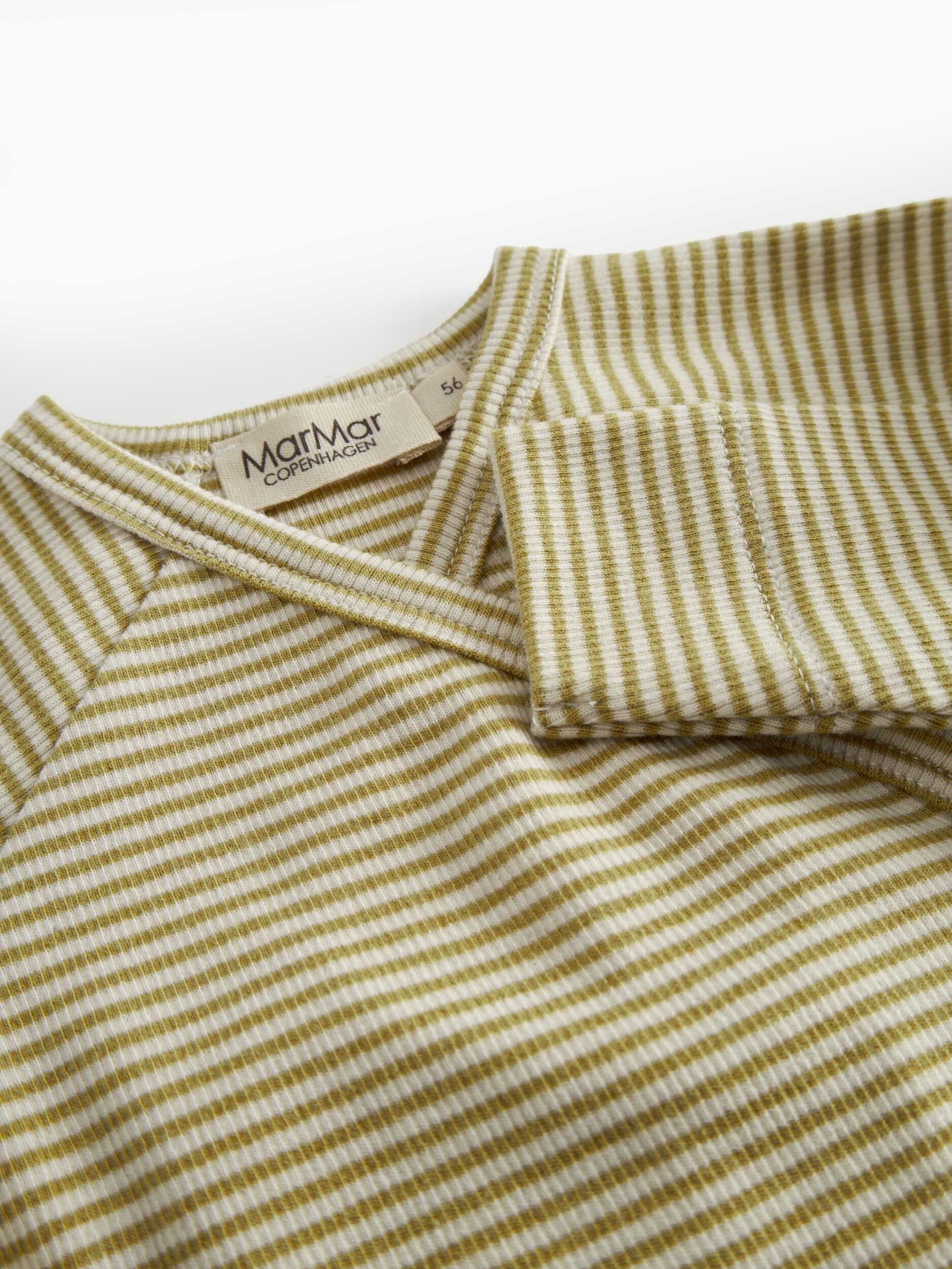MarMar Copenhagen Olive Stripe Footie + Hat