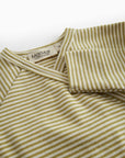 MarMar Copenhagen Olive Stripe Footie + Hat