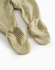 MarMar Copenhagen Olive Stripe Footie + Hat