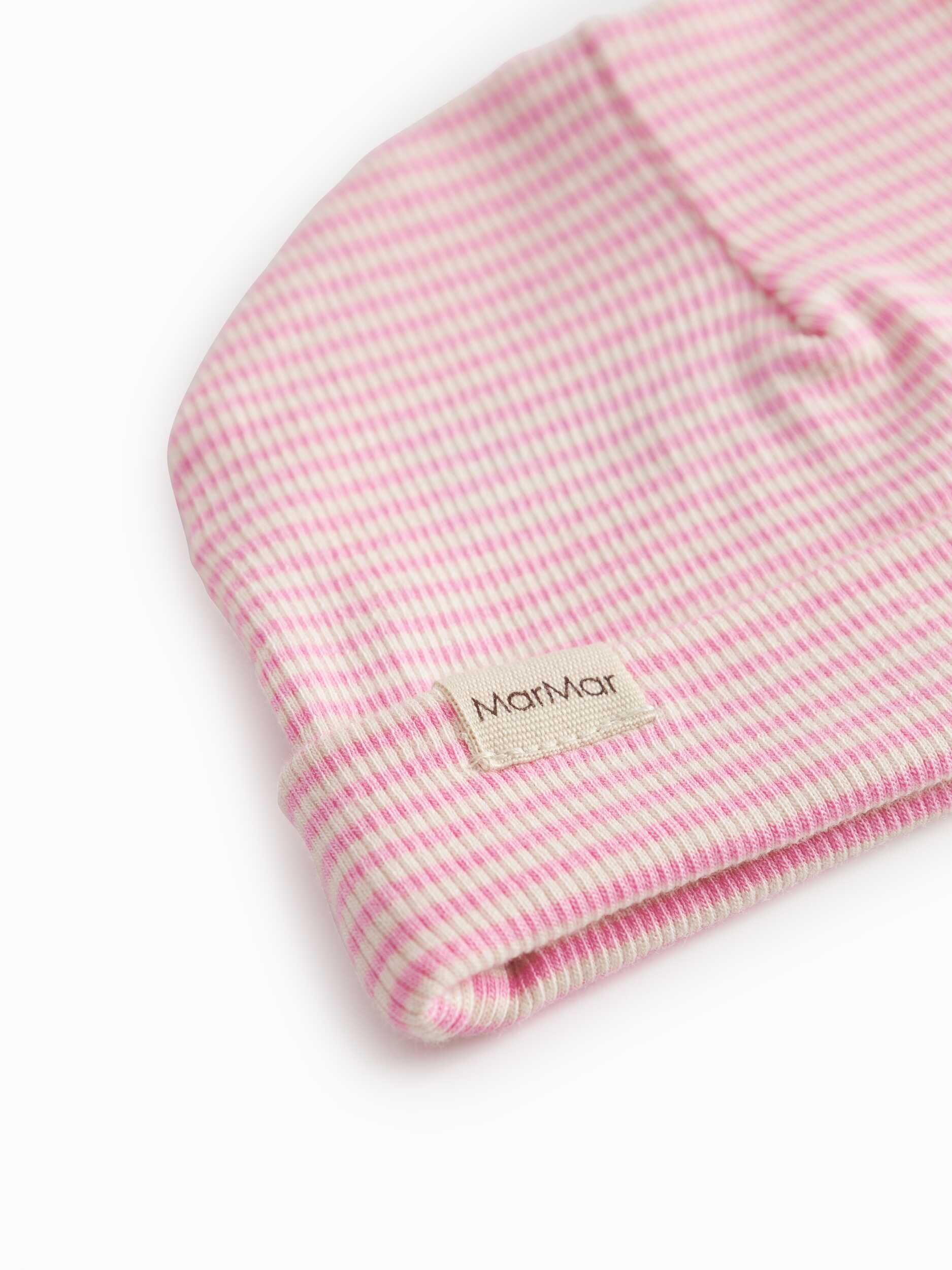 MarMar Copenhagen Pink Stripe Footie + Hat