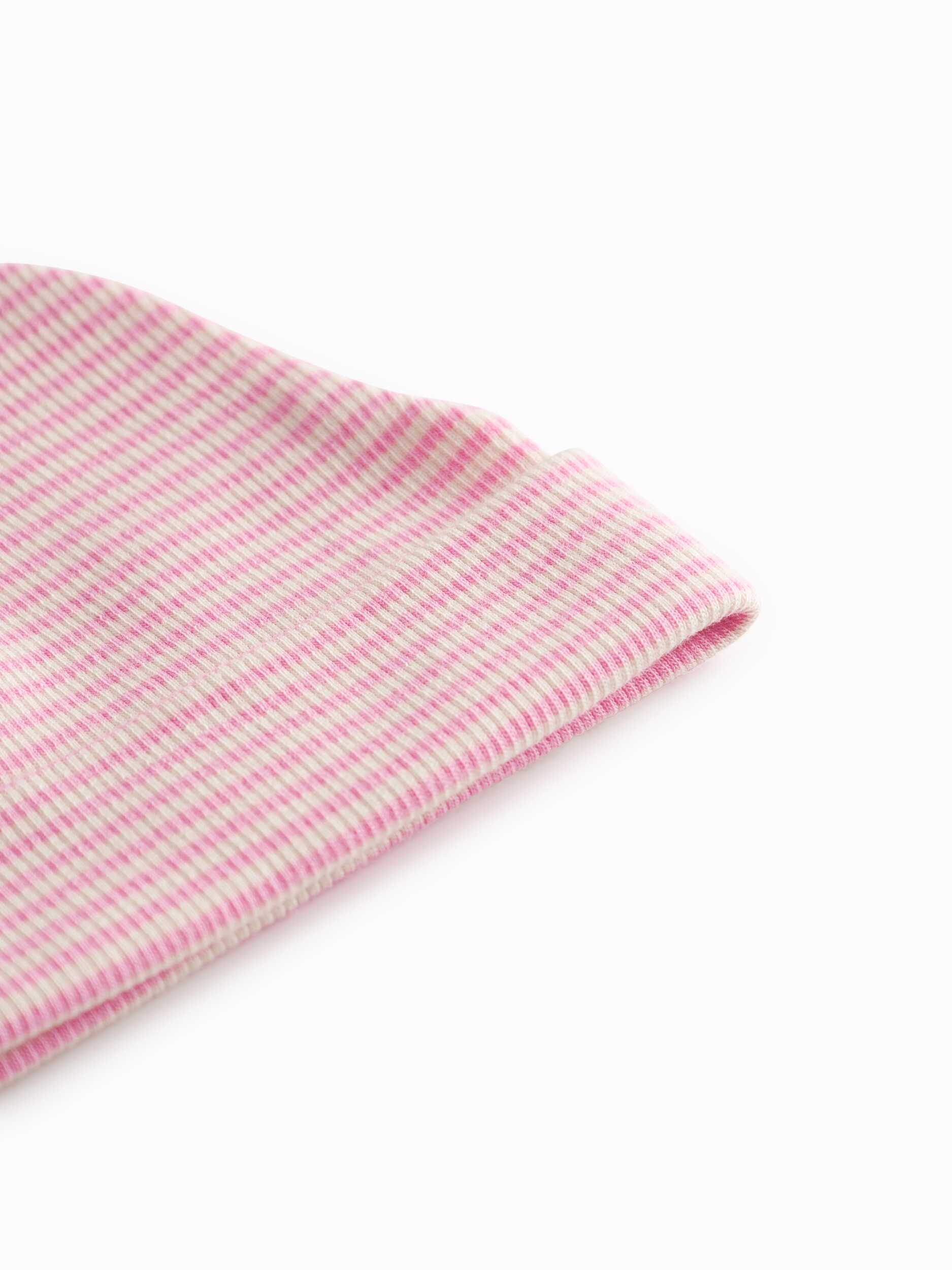 MarMar Copenhagen Pink Stripe Footie + Hat