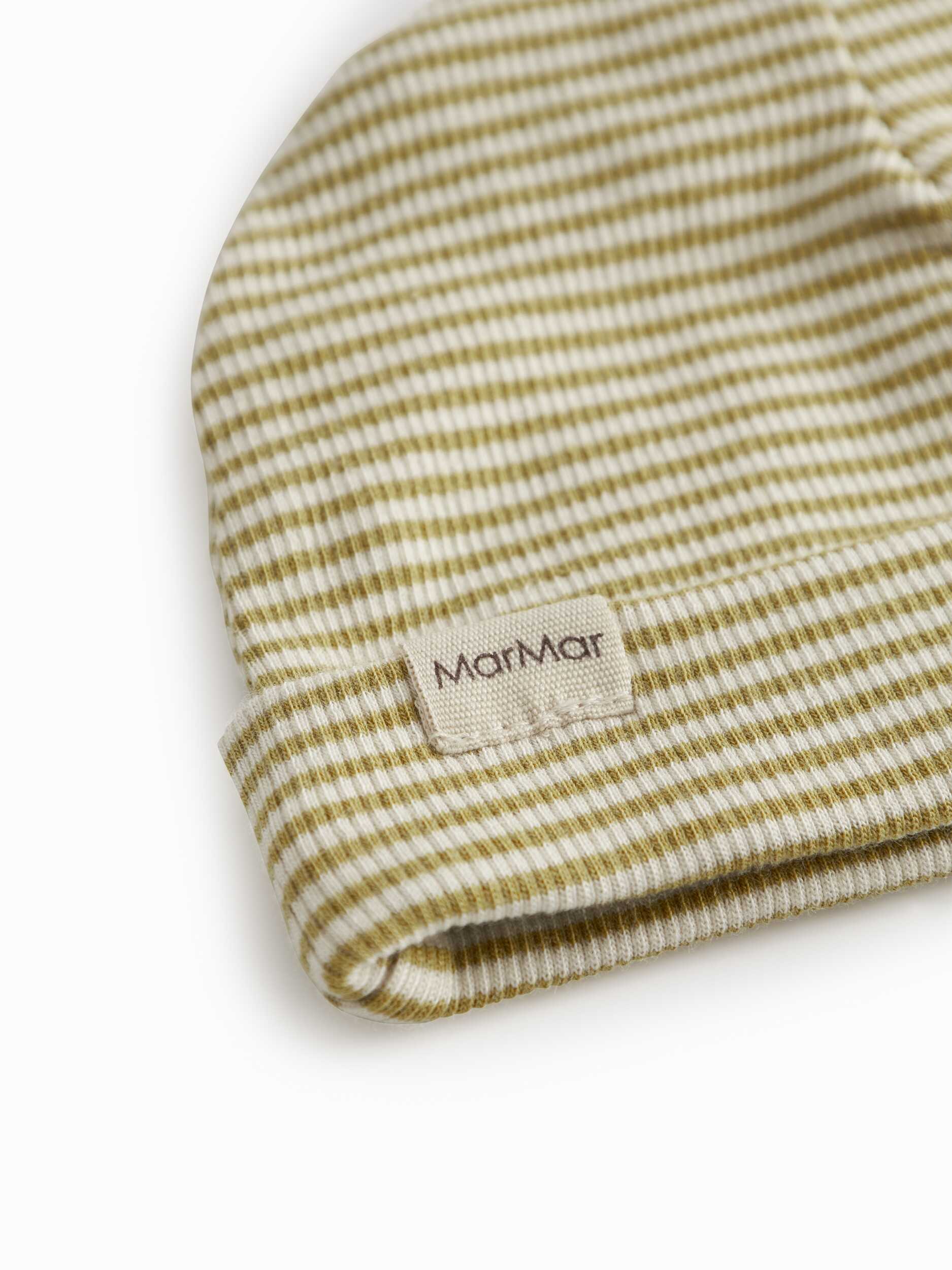 MarMar Copenhagen Olive Stripe Footie + Hat