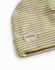 MarMar Copenhagen Olive Stripe Footie + Hat