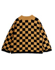 Mini Rodini Brown Chess Check Knit Sweater