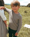 Calla Lili Taupe Boy Knit Round Neck Sweater