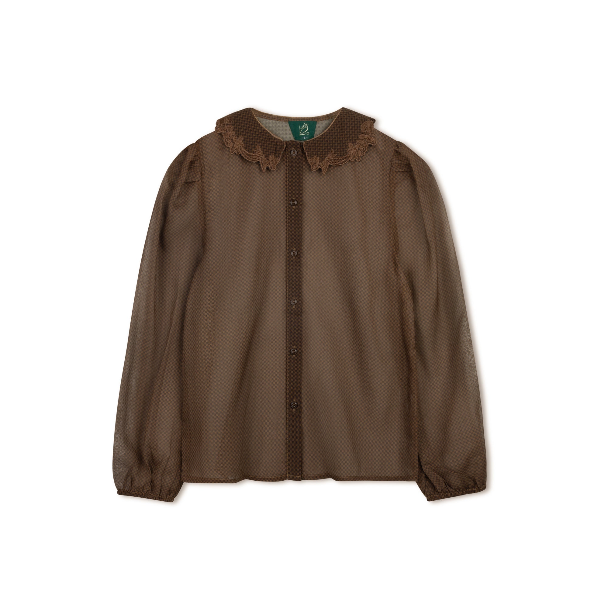 Varsity Brown Gauze Blouse