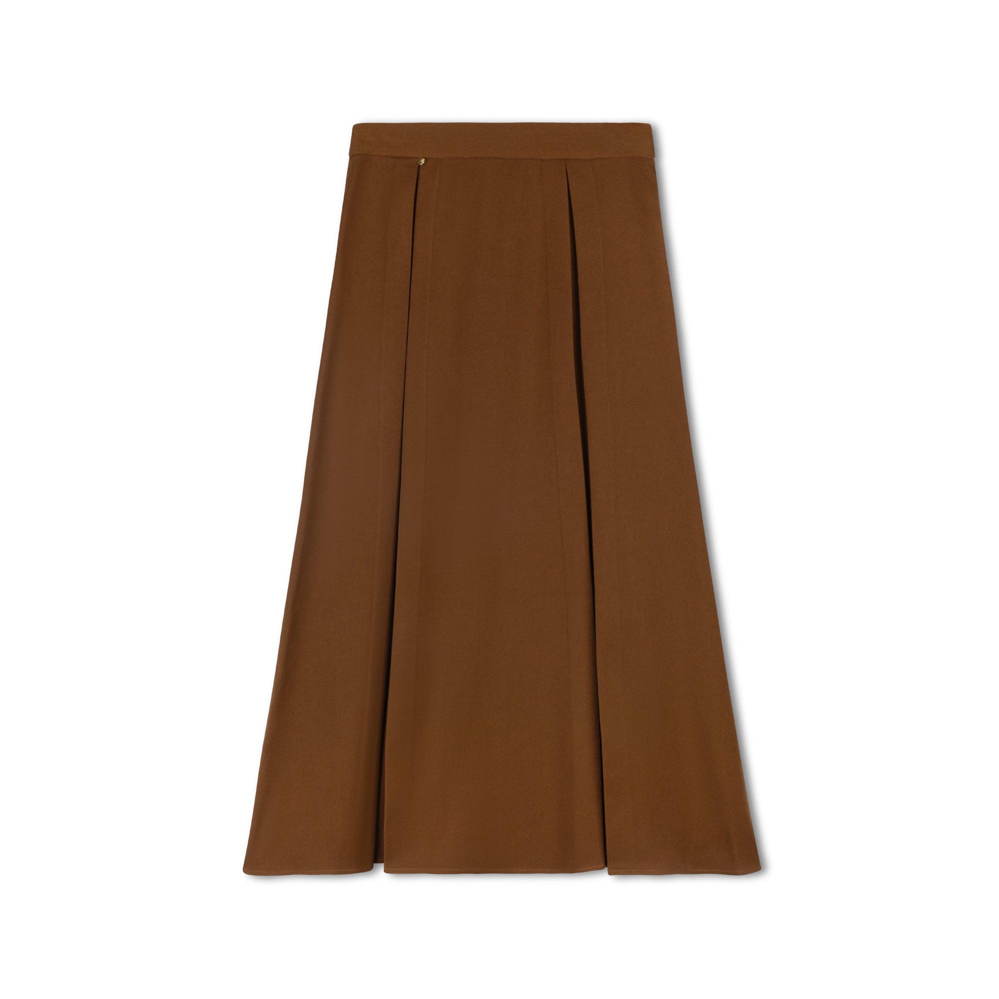 Varsity Brown Plain Front Skirt
