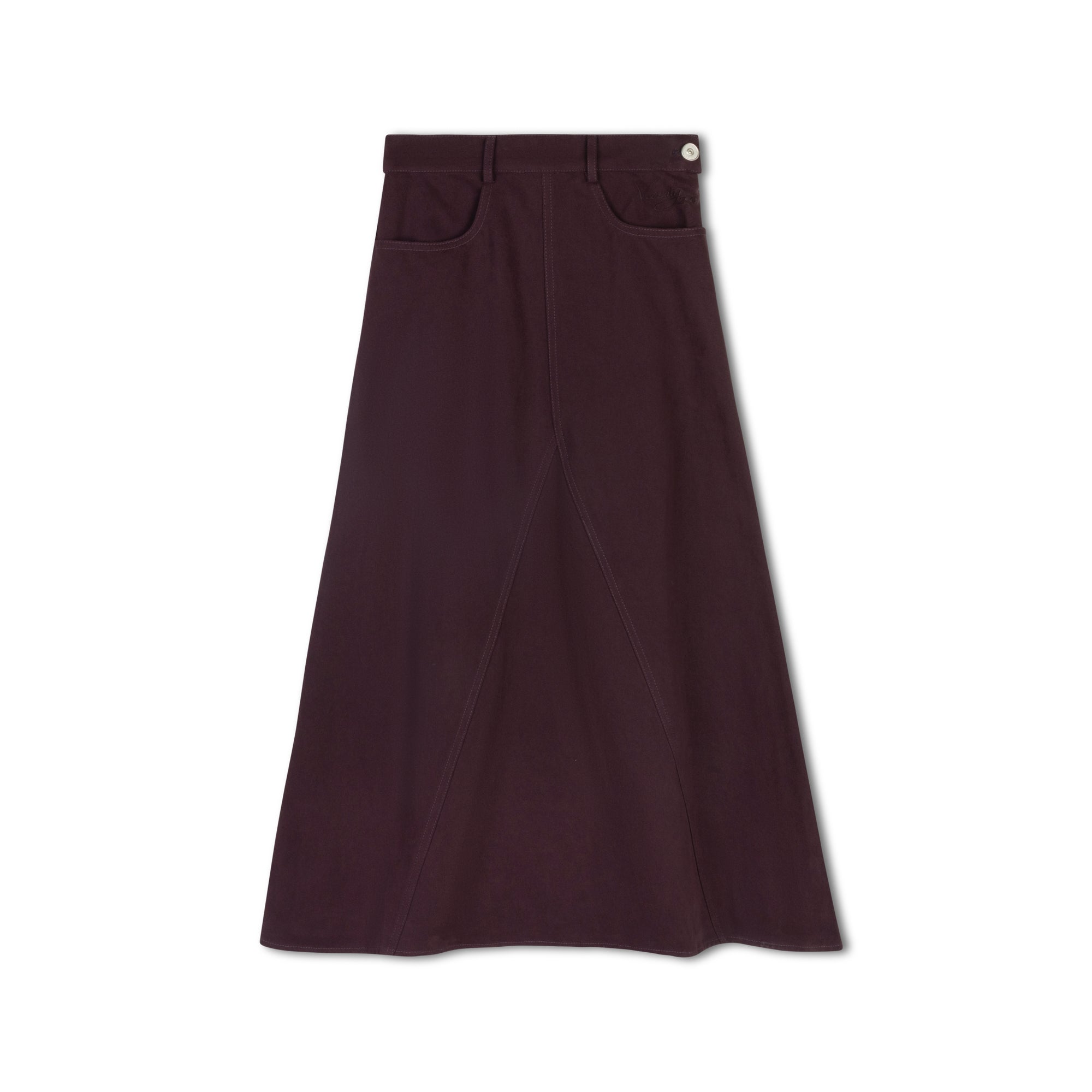 Varsity Burgundy A Line Skirt