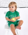 Teela Green Tennis Logo Baby Set