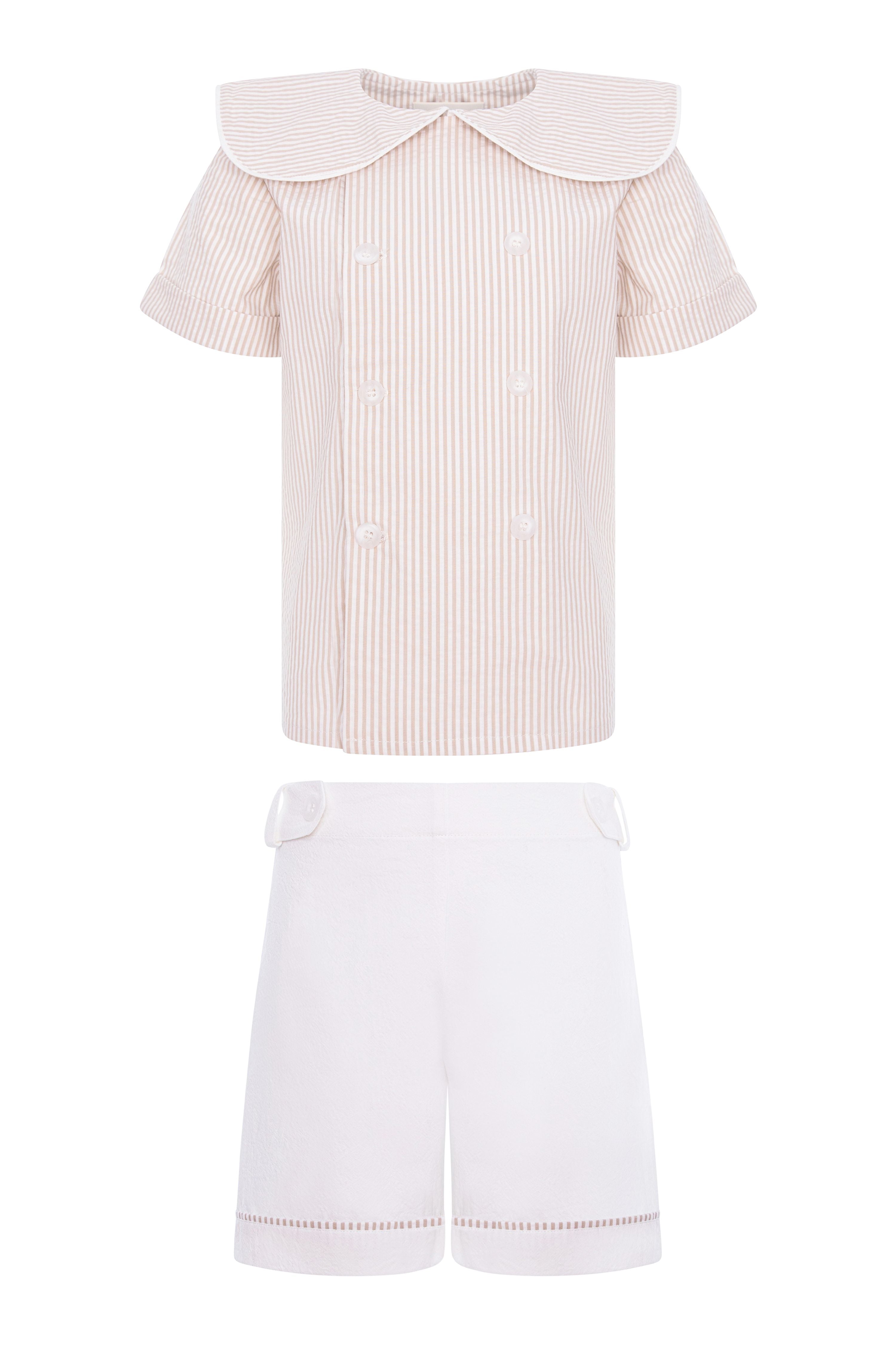Pernille Sailor Collared Shirt Set