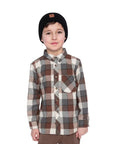 Deux Par Deux Grey Plaid Flannel Shirt