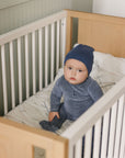 Ely's And Co Velour Stripe Dark Blue Footie