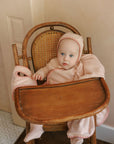 Ely's And Co Whipped Stitch Pink Footie + Hat