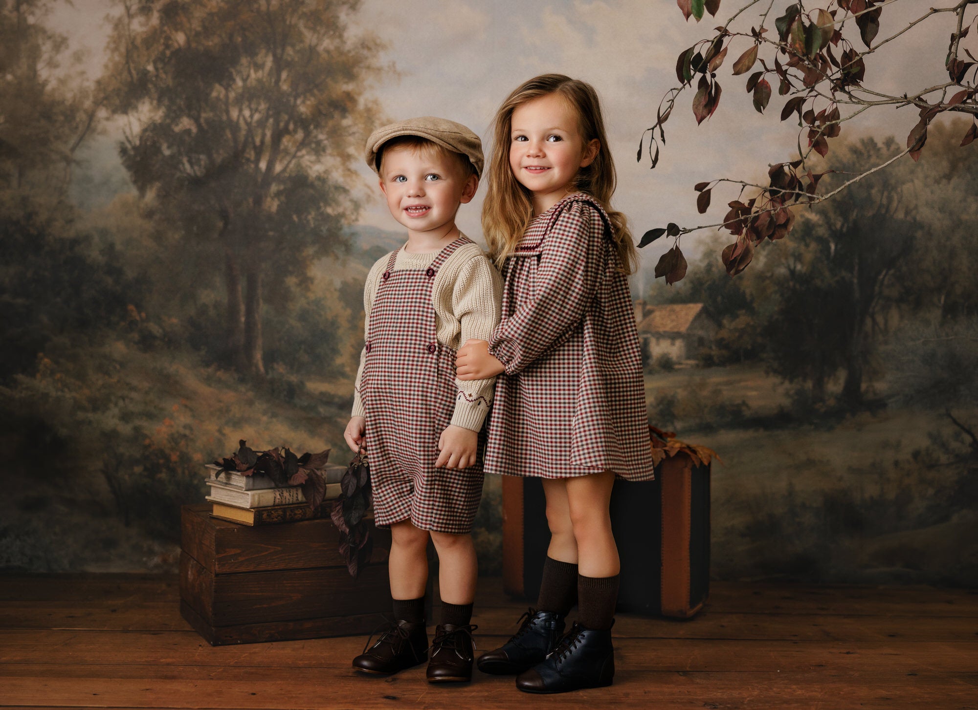 Mini P Burgundy Velvet Rick Rack Dress