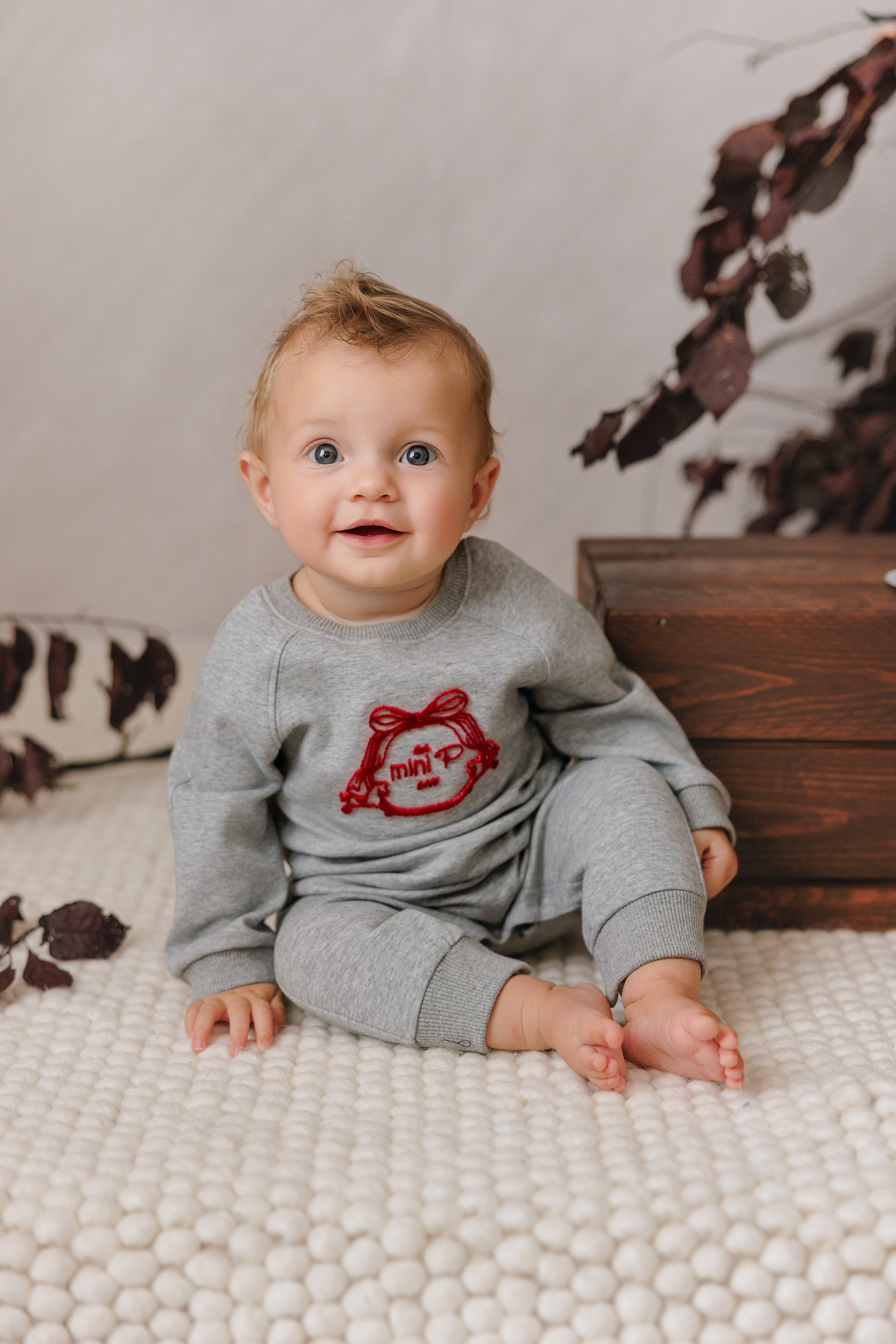 Mini P Velvet Emblem Jumper