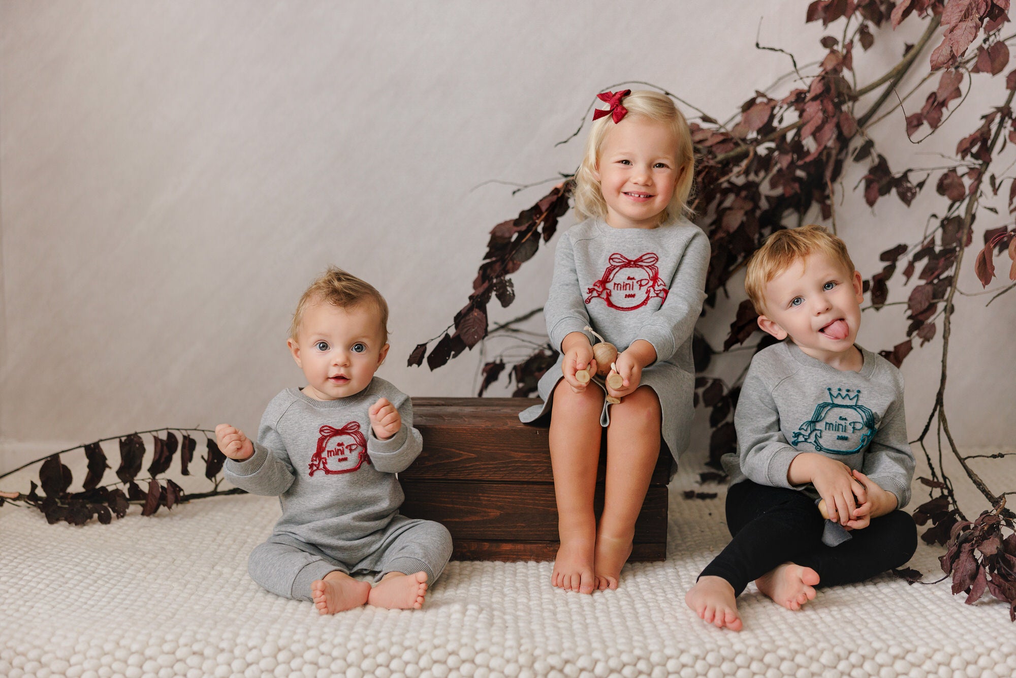 Mini P Velvet Emblem Jumper