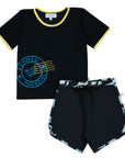 Miss Mini Postcard Swim Top + Shorts Set