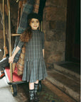 Sweet Threads Charcoal Plaid Jumper Dress