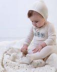 Milk Denmark Embroidered Footie + Hat