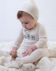 Milk Denmark Embroidered Footie + Hat
