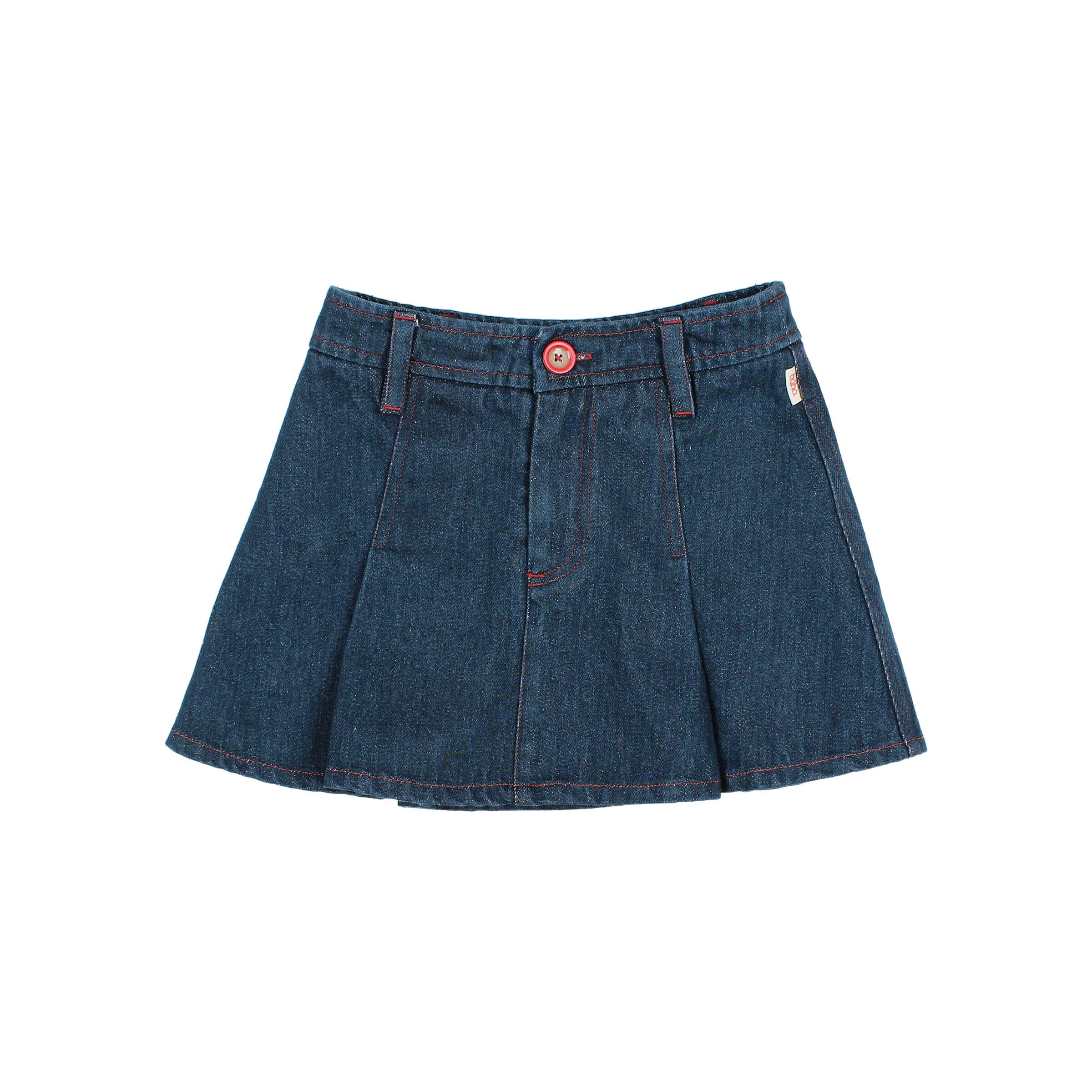 Buho Denim Pleat Skirt