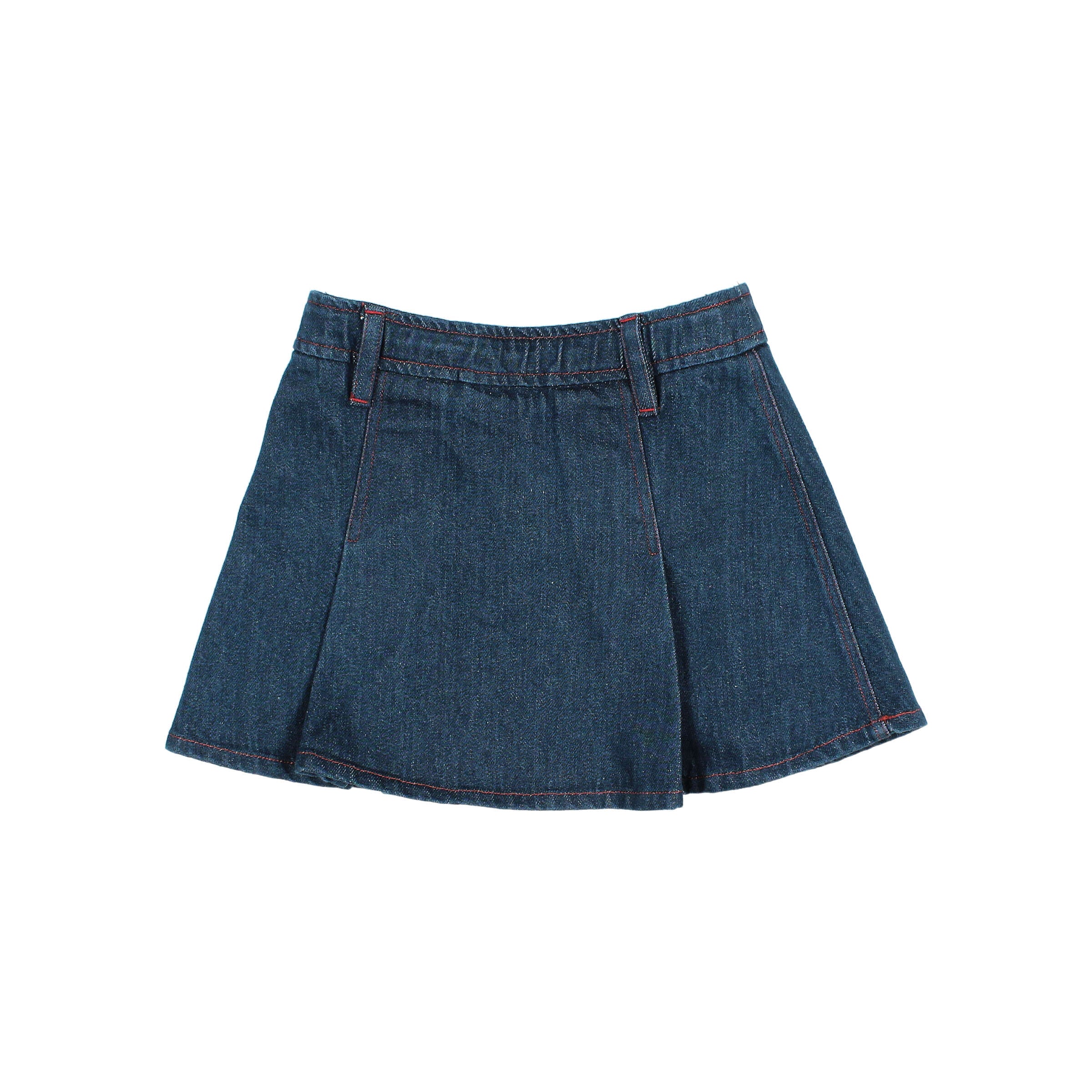 Buho Denim Pleat Skirt