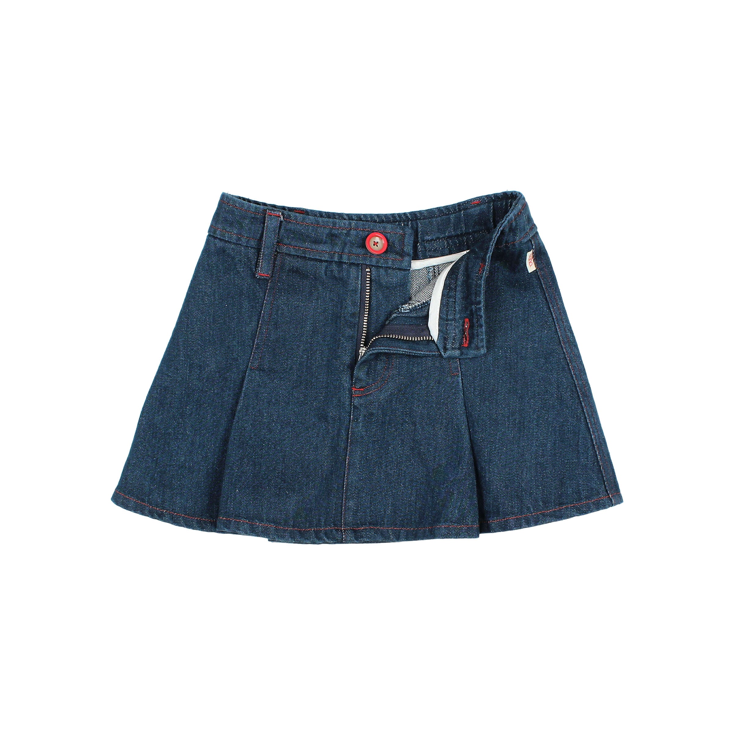 Buho Denim Pleat Skirt