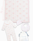 Atelier Babbi Pink 4Pc Ribbon Footie Set