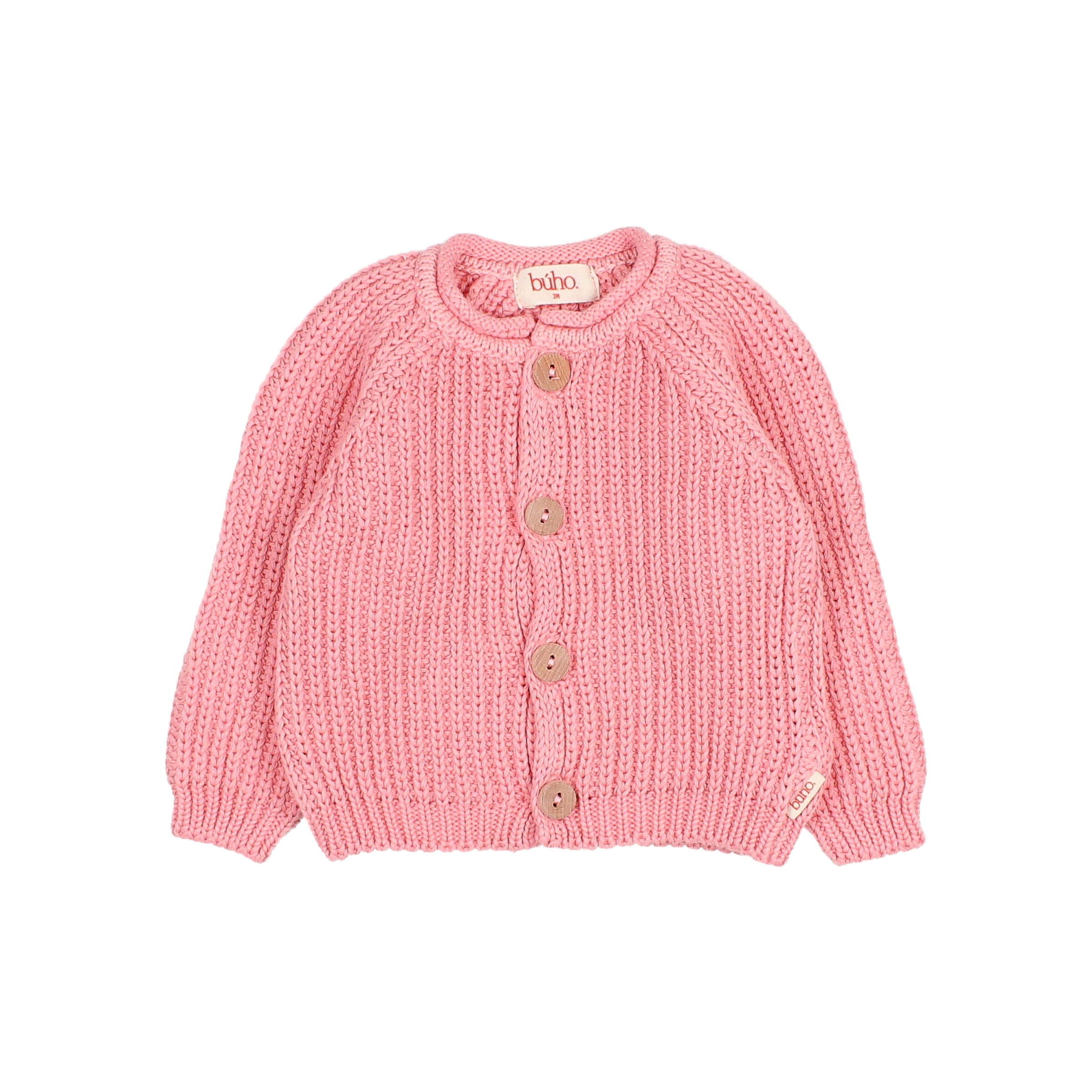 Buho Sugar Pink Button Down Cardigan Set